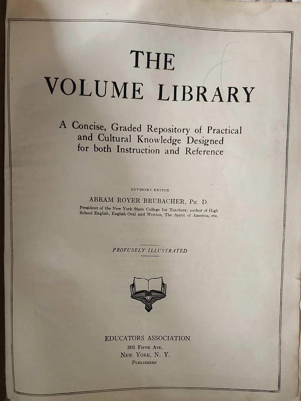 The Volume Library Leather Book By Abram Royer Brubacher 1924 Copyright
